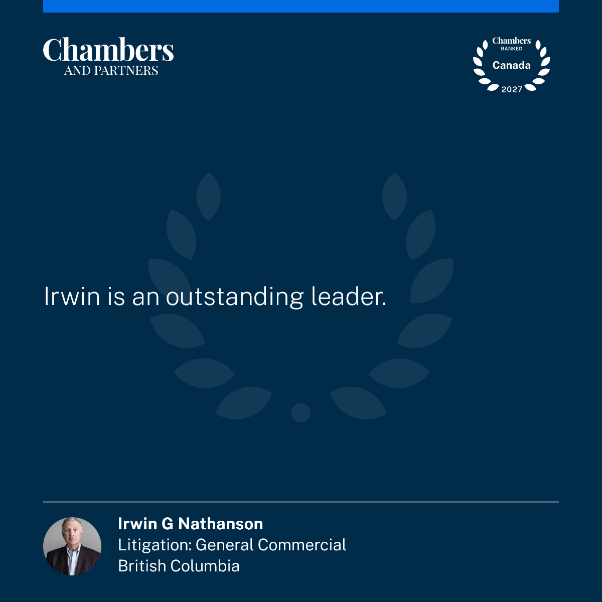 Irwin is outstanding