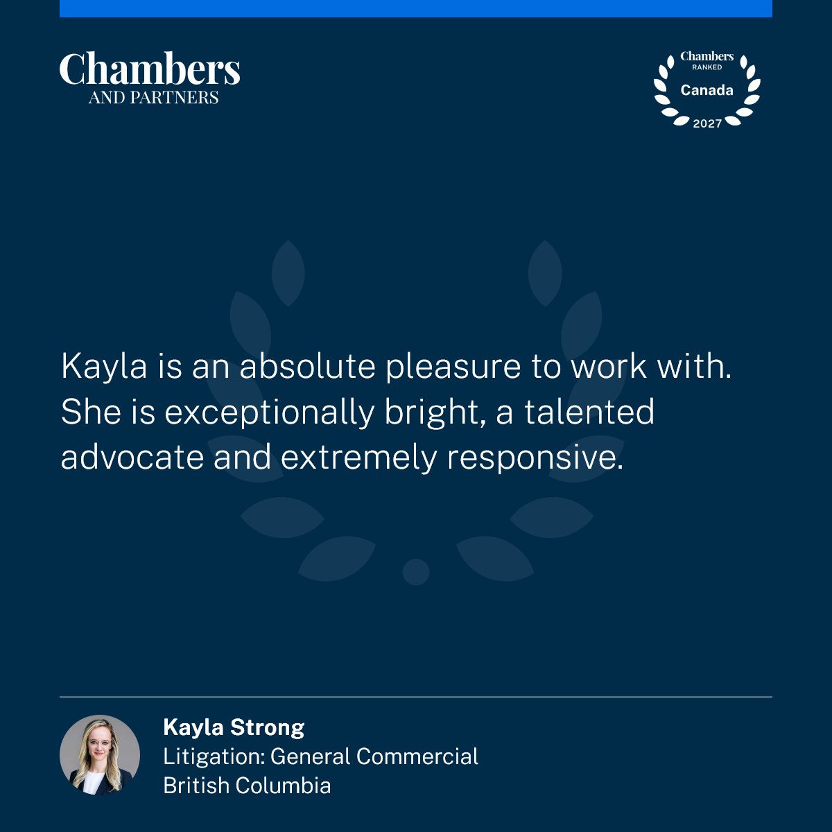 Kayla is exceptionally bright